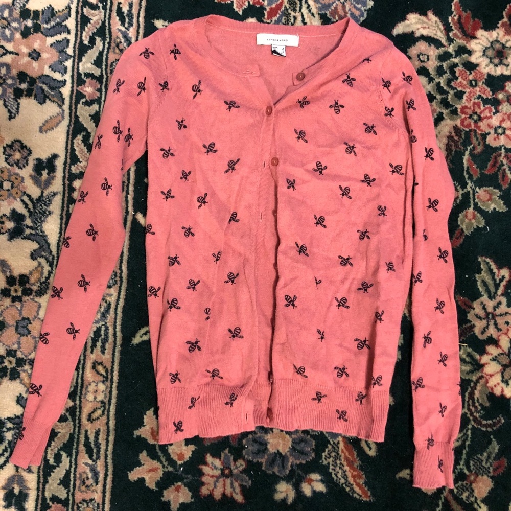 Pink Bee Cardigan